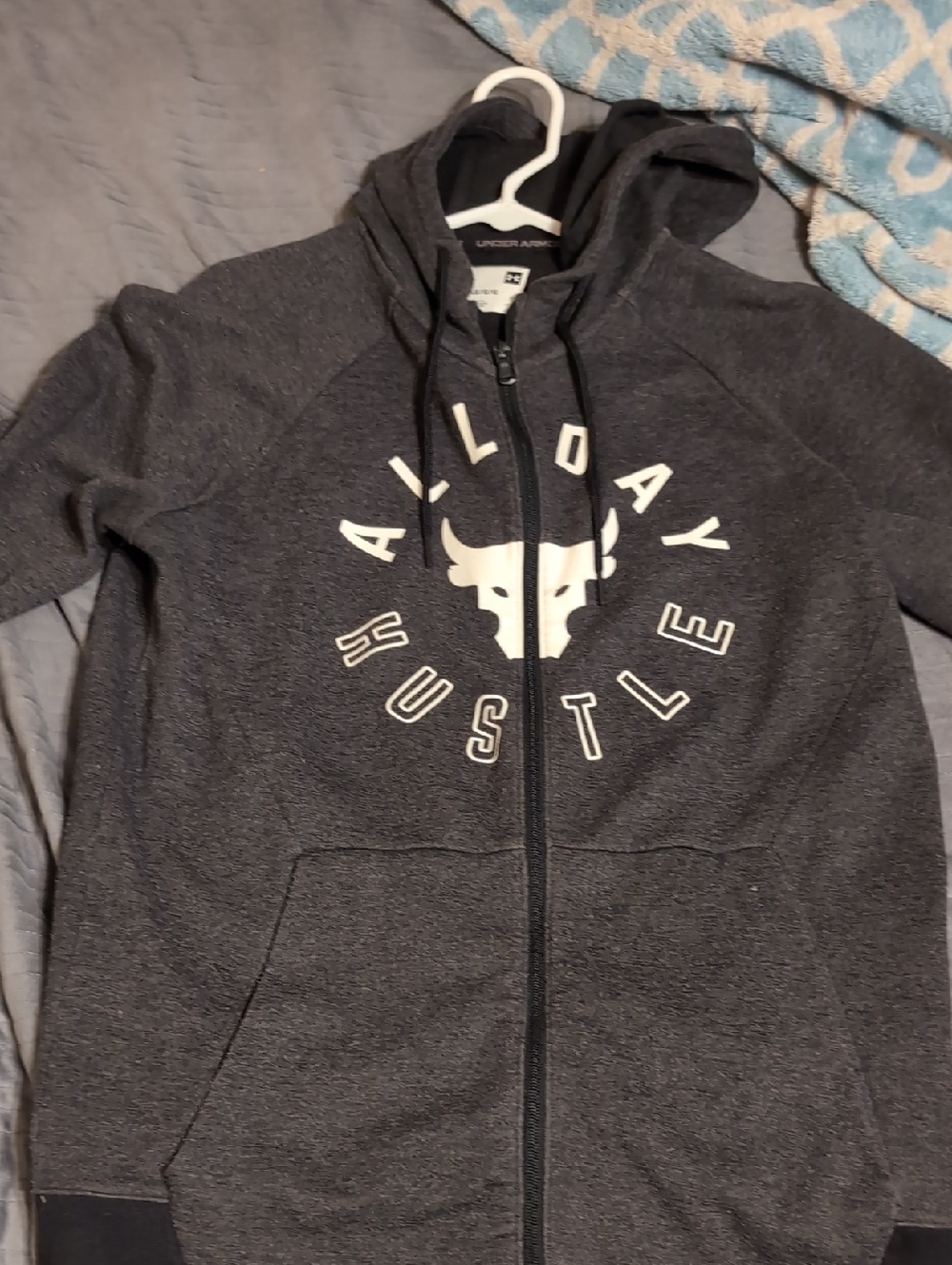 Under Armour Dark Gray All Day Hustle Zip Hoodie